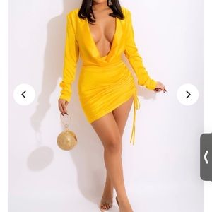 Out With My Girls Mini Dress Yellow